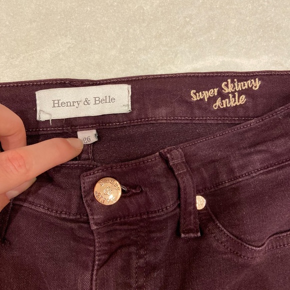 Henry & Belle Cherry Ombre Super Skinny Ankle Jean - Picture 4 of 5